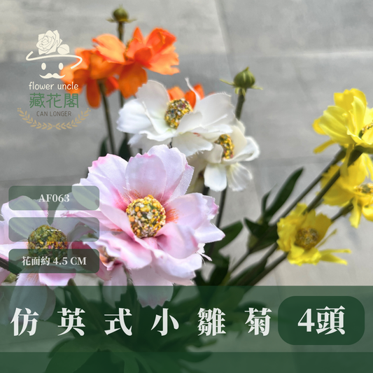 AF063 仿真英式小雛菊（4頭）