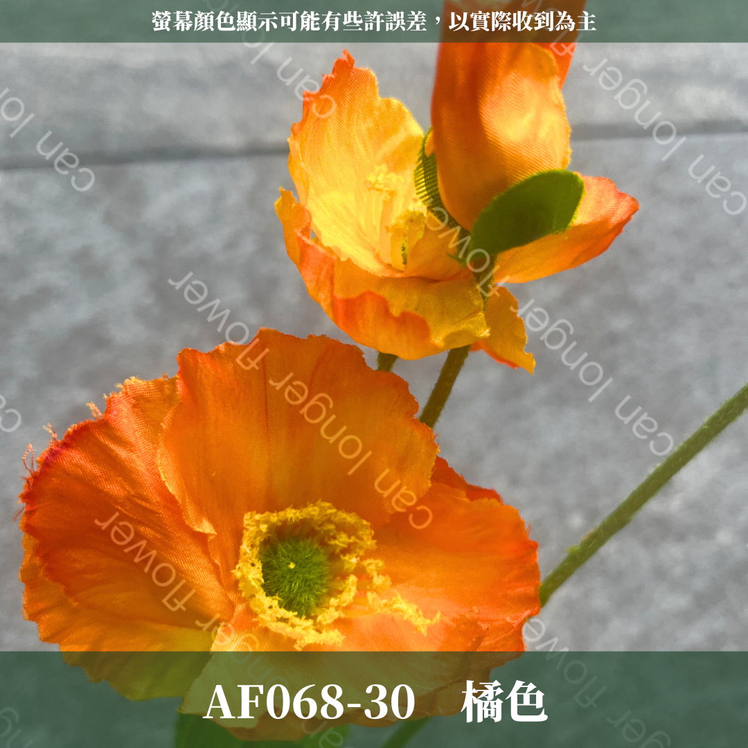 AF068 仿真虞美人(3頭)