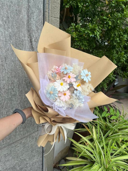 gift-B121 客訂清新系花束L 畢業花束 花束 粉色 藍色 白色