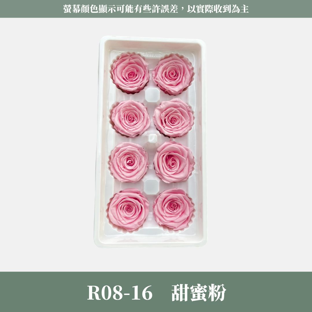 R08 A級八輪玫瑰｜約 4-5 cm｜花藝師必買 不凋大玫瑰花頭 永生玫瑰 香頌玫瑰 甦醒玫瑰 花束材料 捧花材料