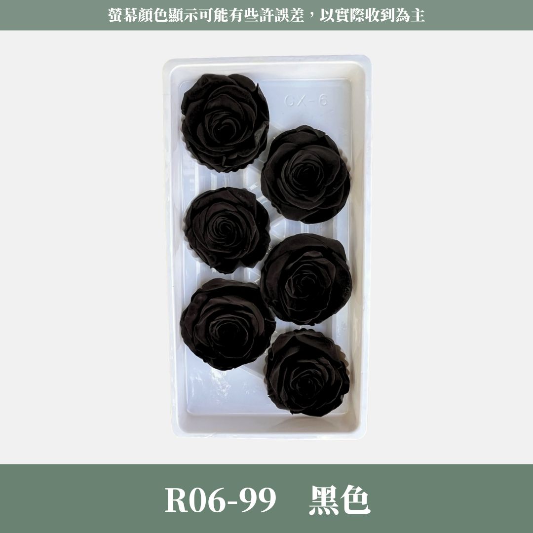 R06s A級六輪玫瑰｜買六朵省120元｜約 5-6 cm｜花藝師必買 不凋大玫瑰花頭 永生玫瑰 花束材料 捧花材料
