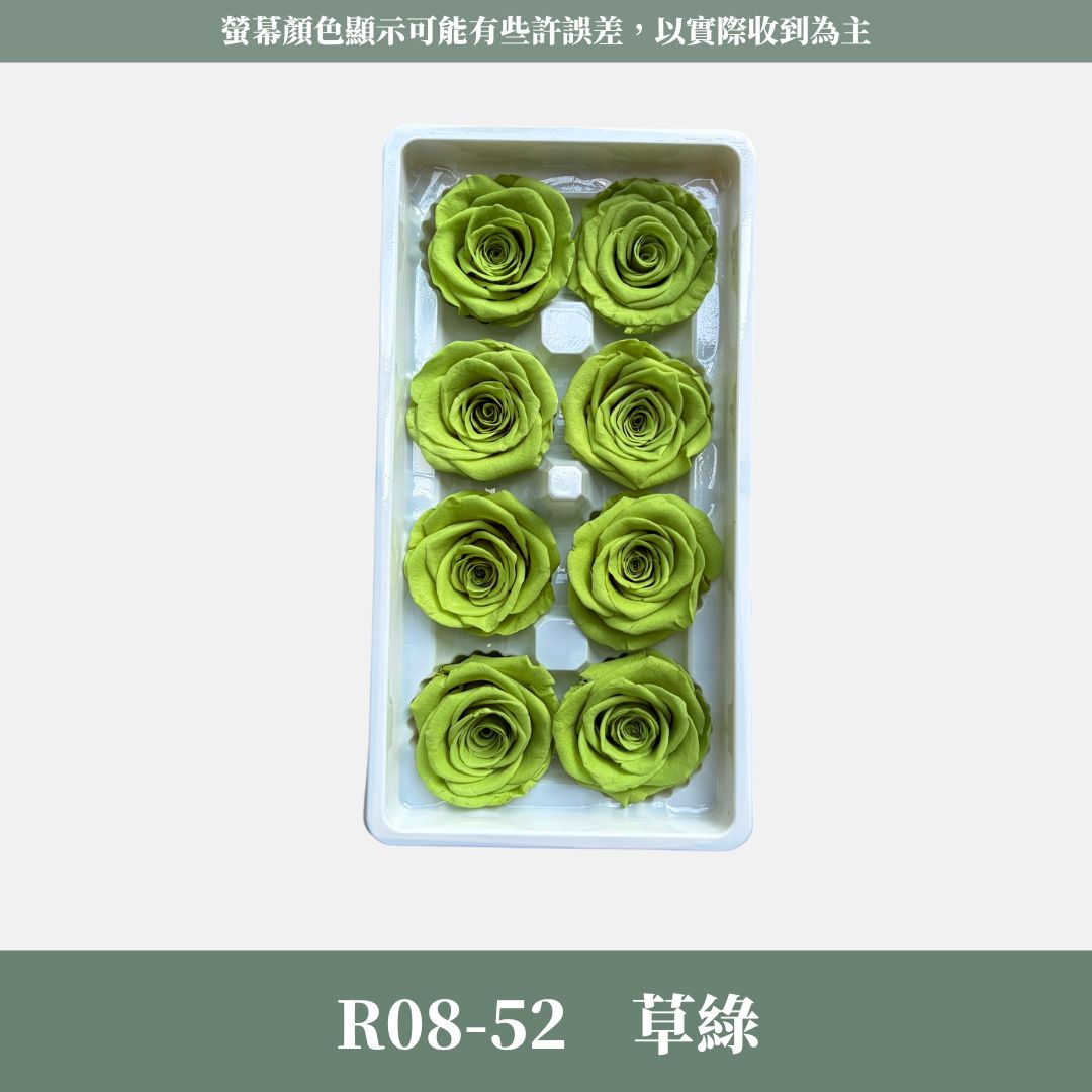 R08 A級八輪玫瑰｜約 4-5 cm｜花藝師必買 不凋大玫瑰花頭 永生玫瑰 香頌玫瑰 甦醒玫瑰 花束材料 捧花材料