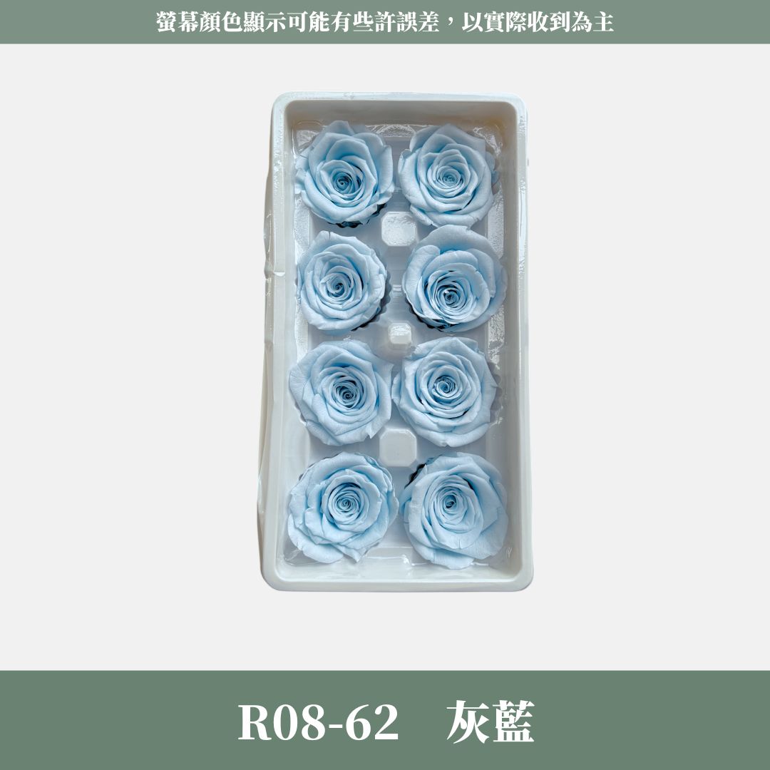 R08 A級八輪玫瑰｜約 4-5 cm｜花藝師必買 不凋大玫瑰花頭 永生玫瑰 香頌玫瑰 甦醒玫瑰 花束材料 捧花材料