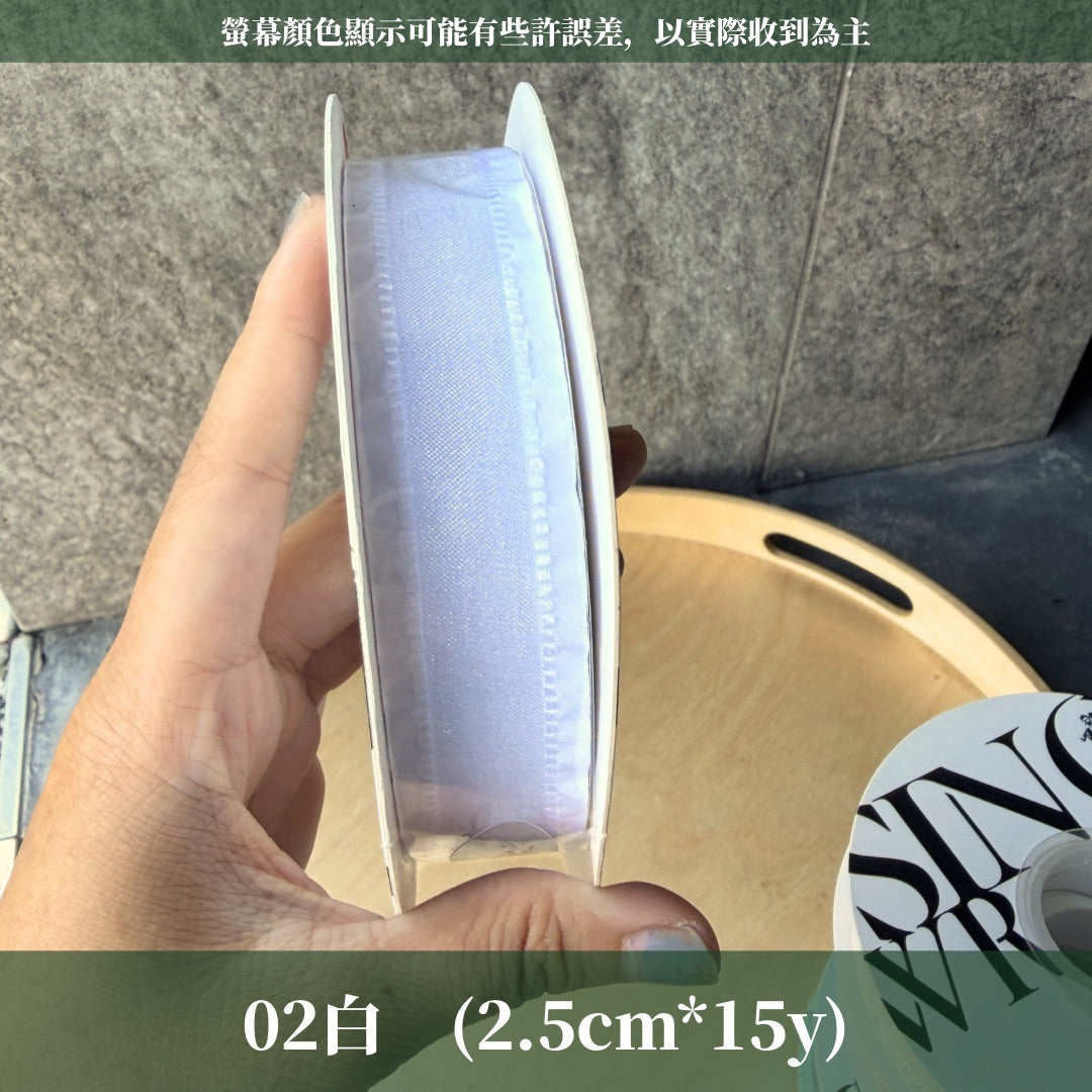 EP337皺褶紗緞帶2.5cm