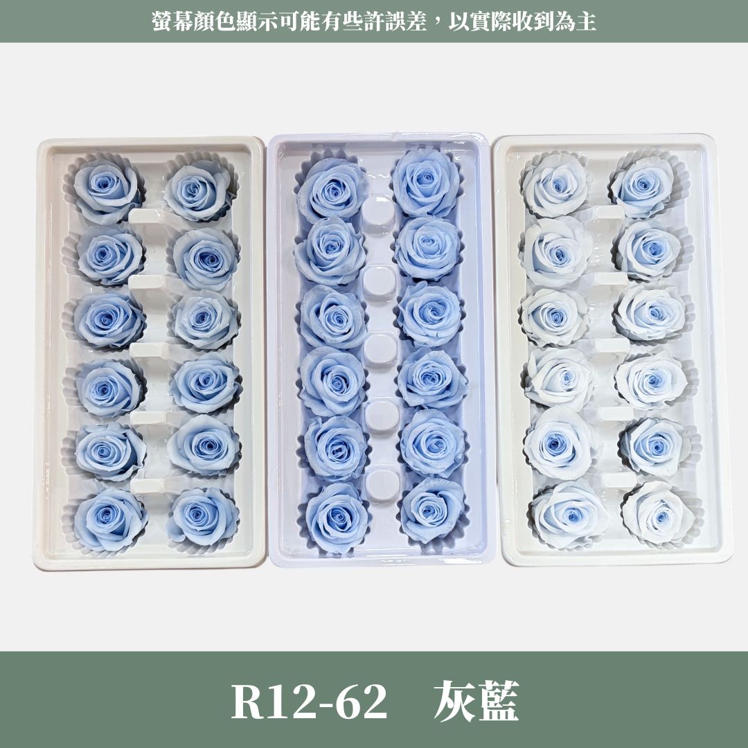 R12 A級十二輪玫瑰｜買12朵省120元｜約 3-4 cm｜花藝師必買 不凋大玫瑰花頭 永生玫瑰 花束材料 捧花材料