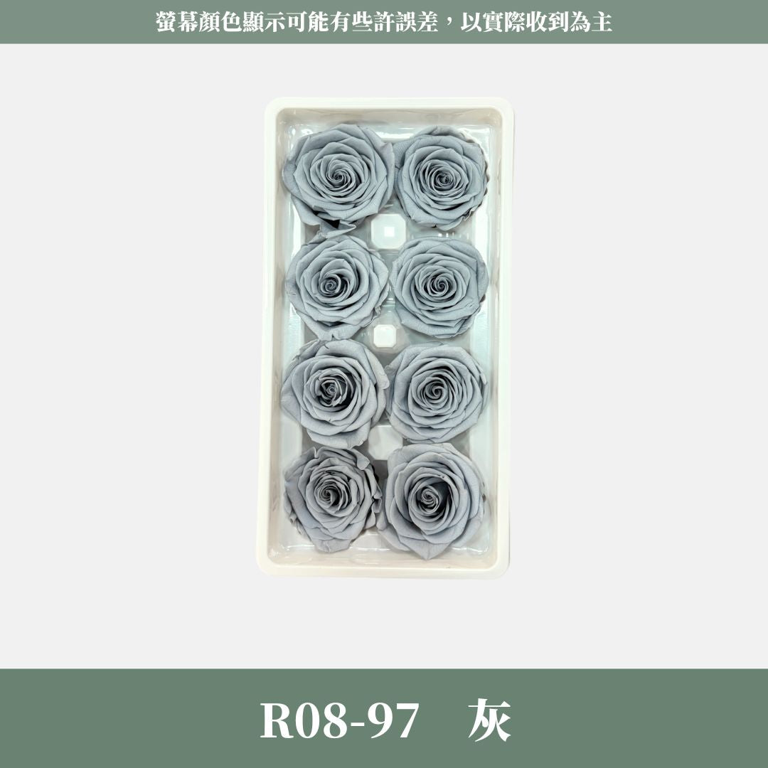 R08 A級八輪玫瑰｜約 4-5 cm｜花藝師必買 不凋大玫瑰花頭 永生玫瑰 香頌玫瑰 甦醒玫瑰 花束材料 捧花材料