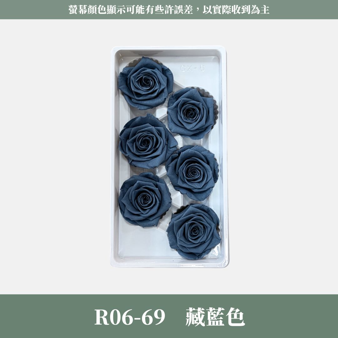 R06 A級六輪玫瑰｜約 5-6 cm｜花藝師必買 不凋大玫瑰花頭 永生玫瑰 香頌玫瑰 甦醒玫瑰 花束材料 捧花材料