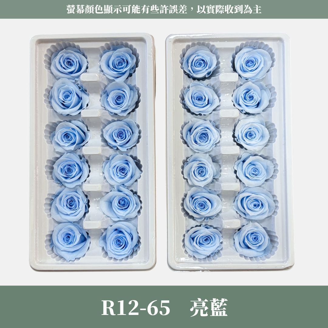 R12 A級十二輪玫瑰｜買12朵省120元｜約 3-4 cm｜花藝師必買 不凋大玫瑰花頭 永生玫瑰 花束材料 捧花材料