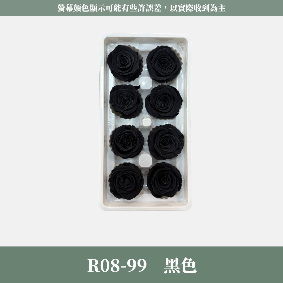 R08 A級八輪玫瑰｜約 4-5 cm｜花藝師必買 不凋大玫瑰花頭 永生玫瑰 香頌玫瑰 甦醒玫瑰 花束材料 捧花材料