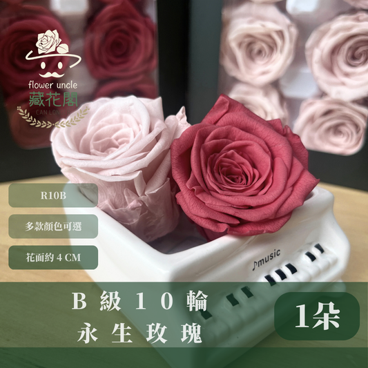 R10Bs B級永生玫瑰 單朵 4cm玫瑰 永生花 不凋花 台灣現貨