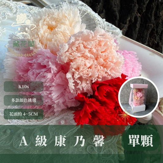 K10s A級康乃馨花頭｜全網最便宜，虧本賣｜10朵只要285！進口永生約4~5cm康乃馨 康乃馨母親節花束材料 不凋花