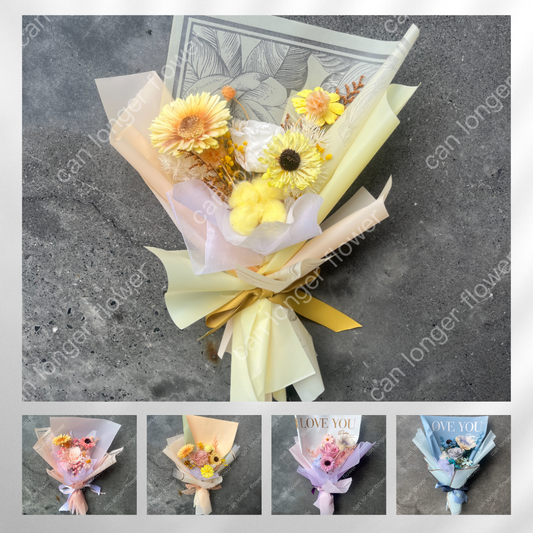 gift-b113 多色可選 永生花束l 畢業花束 太陽花花束