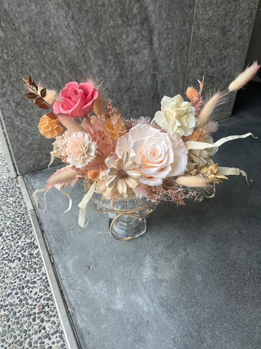 gift-f051玻璃冠軍杯盆花