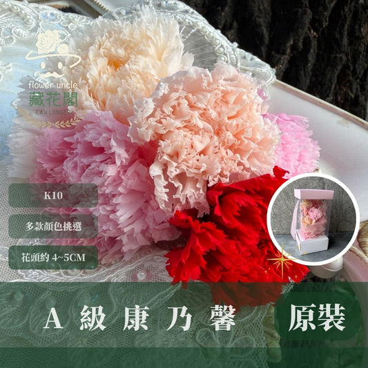 K10 原裝A級康乃馨｜全網最便宜，原價450虧本賣！進口永生約4~5cm康乃馨 康乃馨母親節花束材料 不凋花