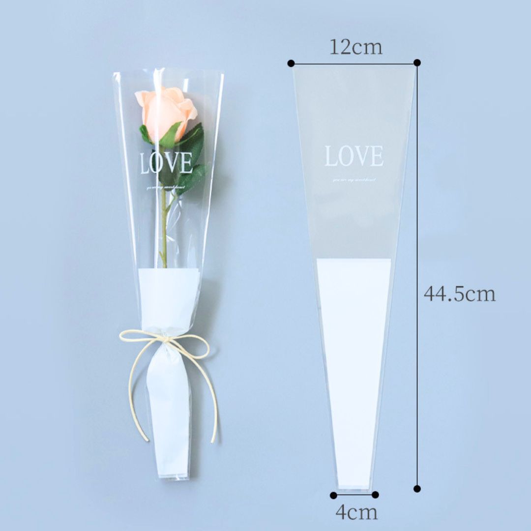 EP006A 單枝花袋｜48入｜花藝資材批發 市集花束材料 永生花diy包裝 乾燥花材料包 花朵包裝紙 單支鮮花袋