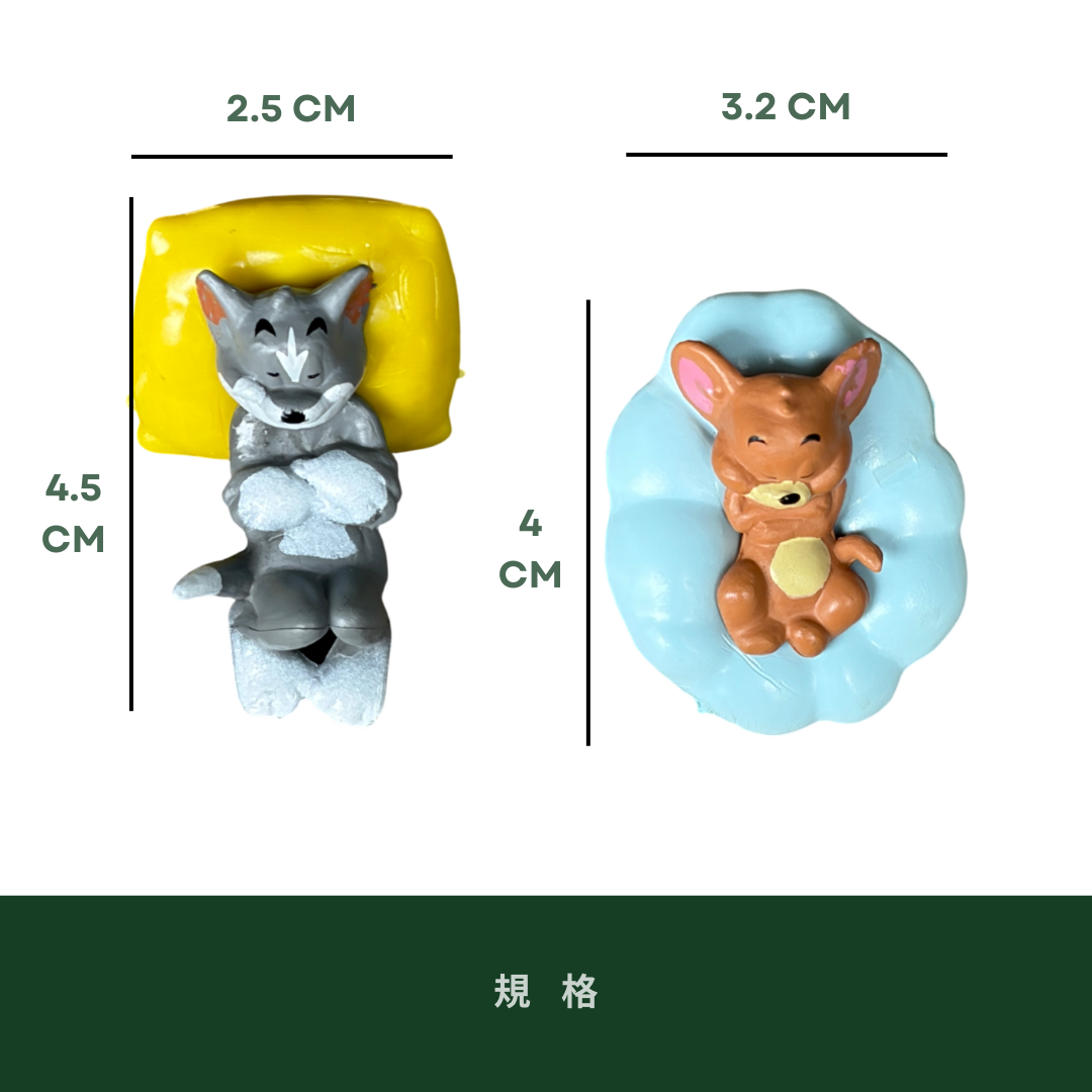 EM051U 湯姆貓與傑利鼠園藝擺件｜轉蛋 可愛卡通動物 藝術脂配件 桌面擺件裝飾 多肉裝飾造景 苔蘚微景觀 飾品配件